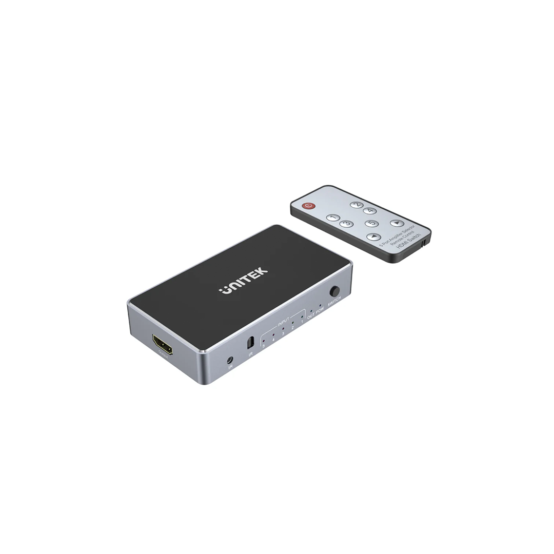 Unitek 4K HDMI Switch 5 In 1 Out in Qatar Unitek 4K HDMI Switch 5 In 1 Out in Qatar